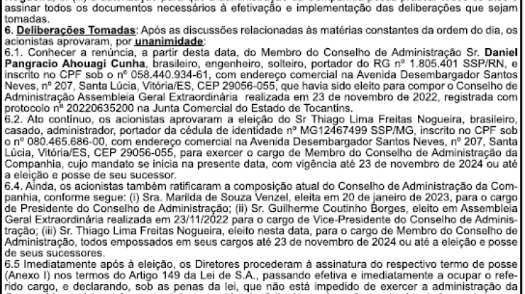 ATA DE ASSEMBLEIA GERAL EXTRAORDINARIA